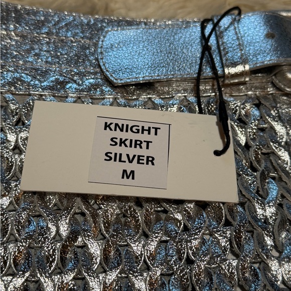 NWT Nonchalant Label Knight Skirt in Silver - Size Medium - Picture 5 of 7
